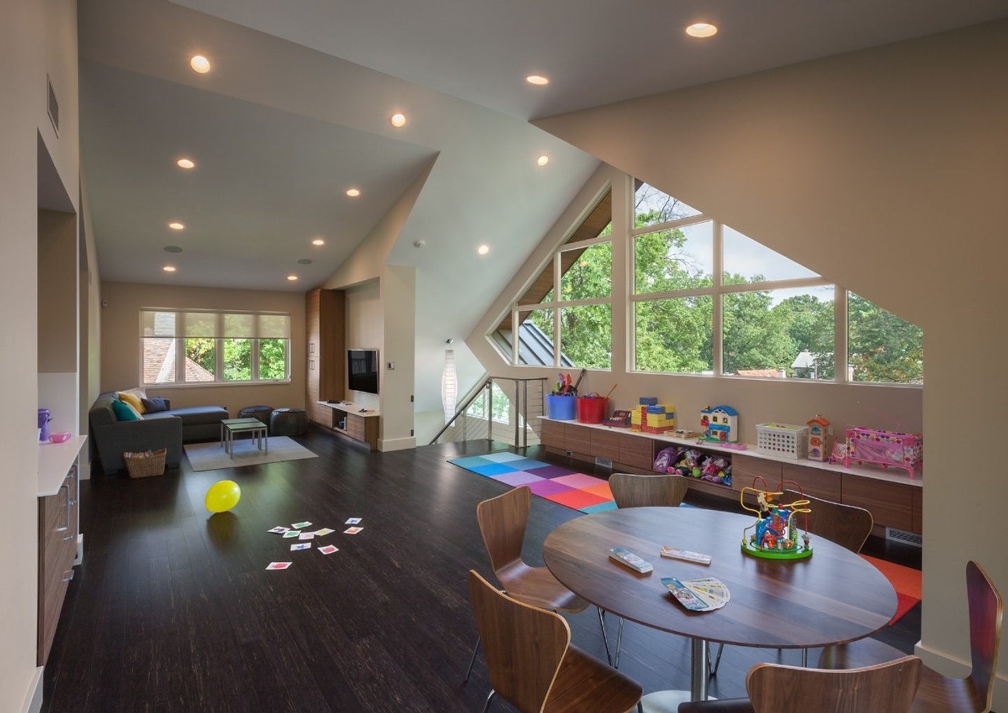 Interior photograph of the playroom
