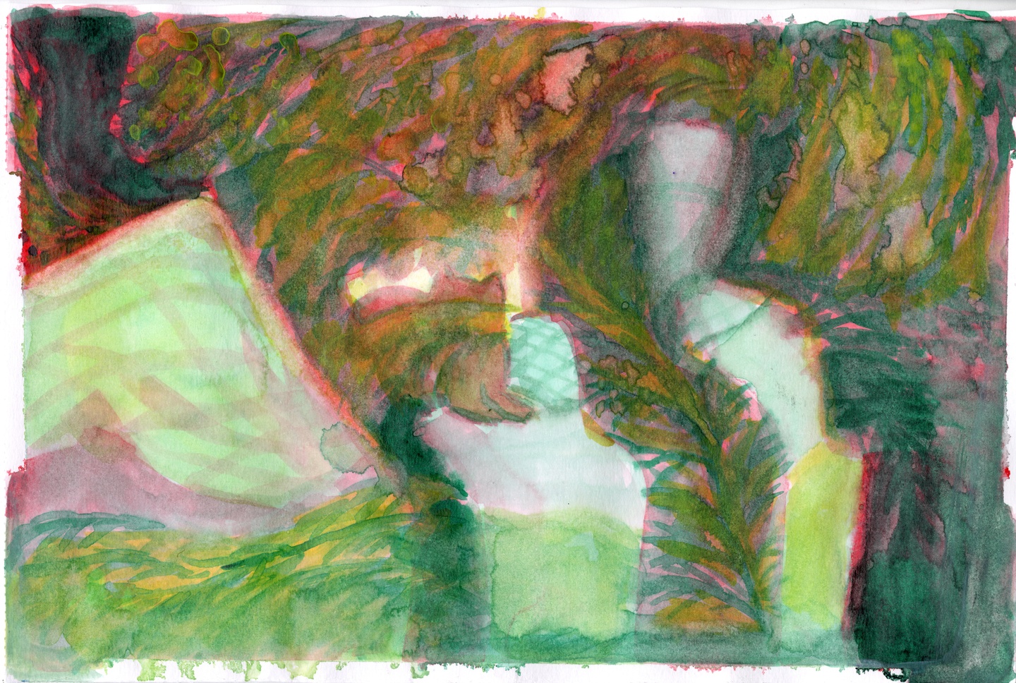Abstract watercolor illustration.