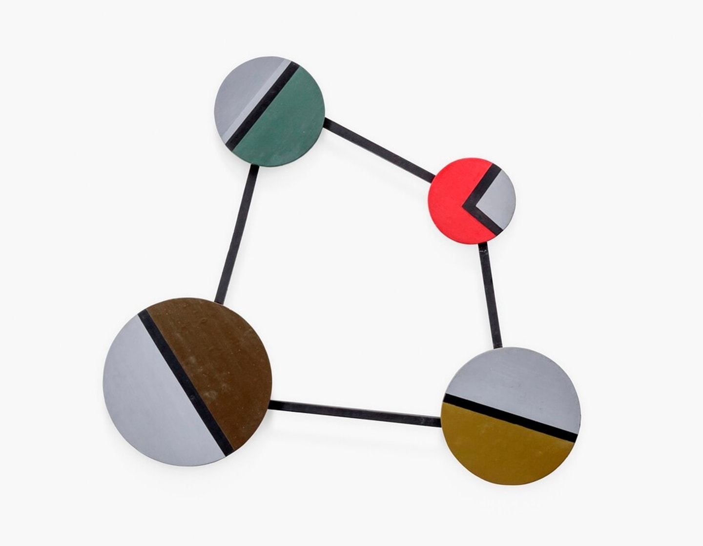 four colorful circles connected by black lines