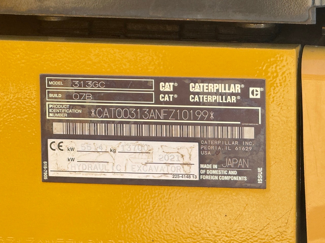 Used 2021 Caterpillar 313 GC (AD) For Sale