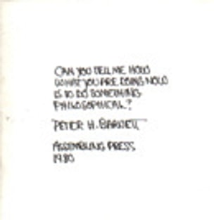 Can You Tell Me How What You Are Doing Now Is To Do Something Philosophical?