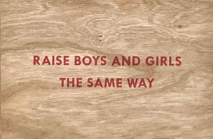 Raise Boys and Girls the Same Way Wooden Postcard