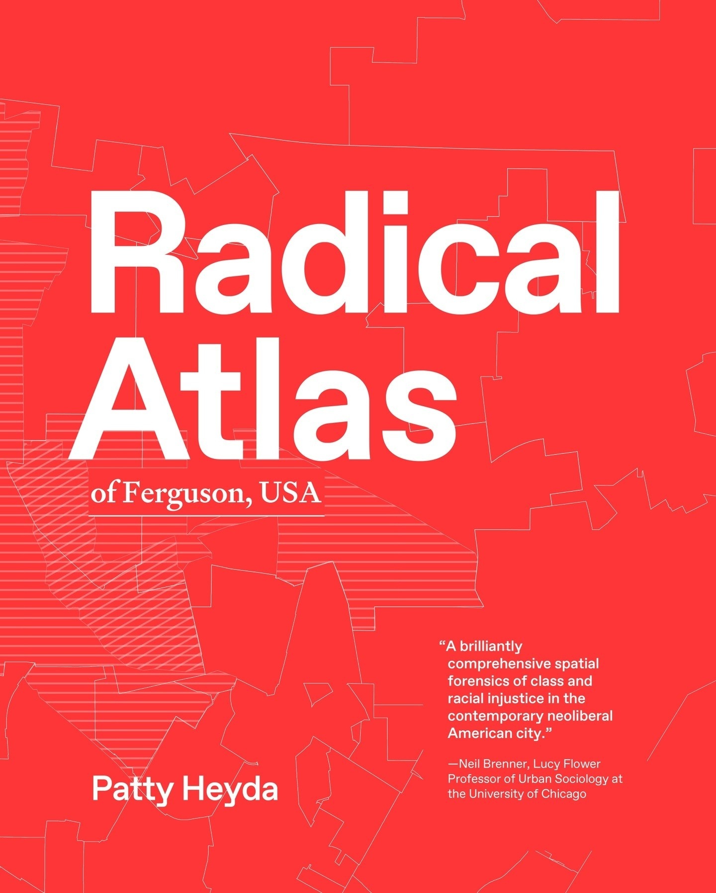 book cover, red background with bold white text