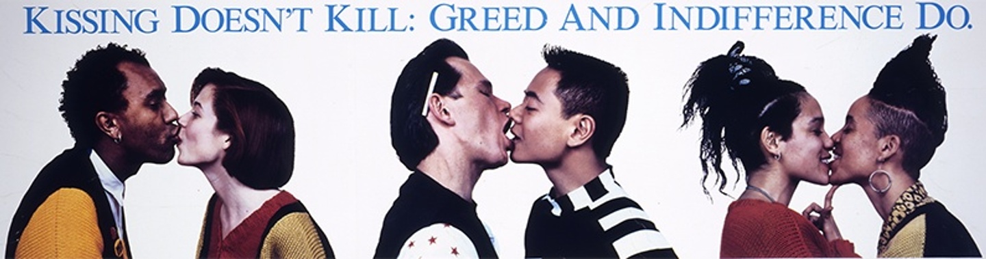 Three couples kissing
