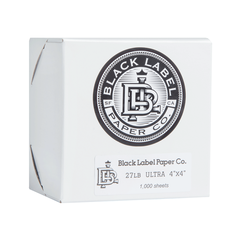 Black Label White Parchment Paper Squares Bleached w/ Ultra Silicone Coating (4" x 4") (1000 qty.)