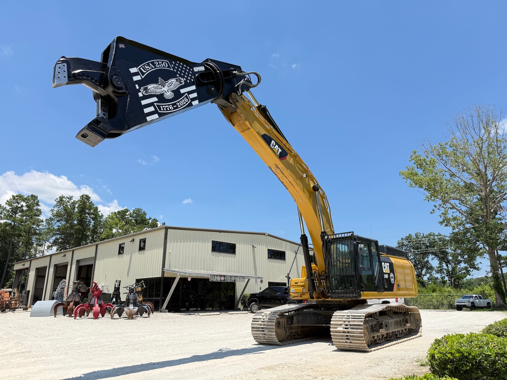 Used 2018 Caterpillar 349FL w Shear For Sale