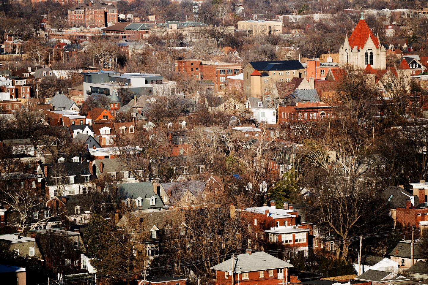 A photo of a St. Louis neighborhood.