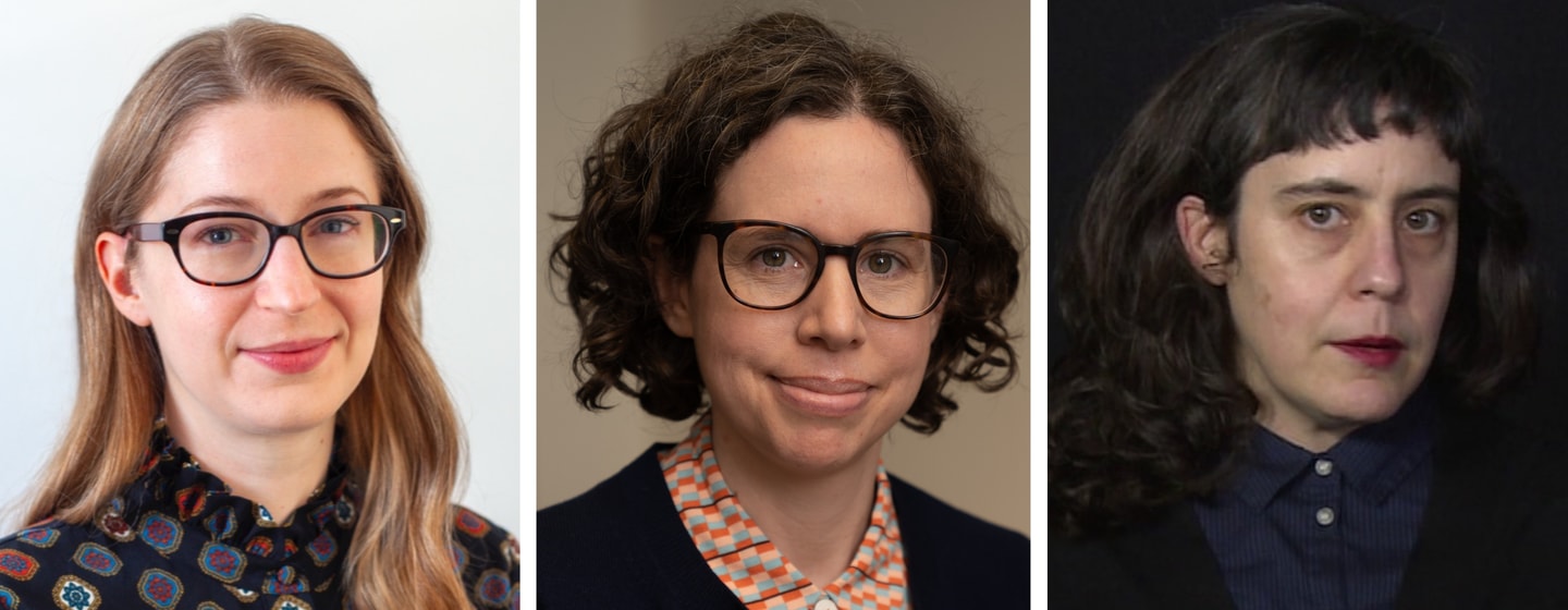 Headshots of panelists Dana Ostrander, Natalia Brizuela, and Megan A. Sullivan.