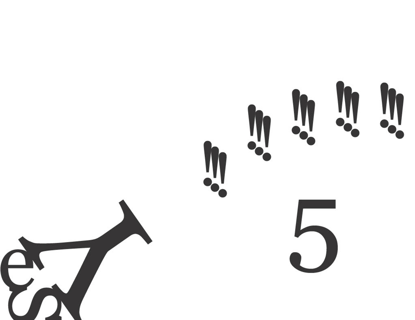 Letterform in layout
