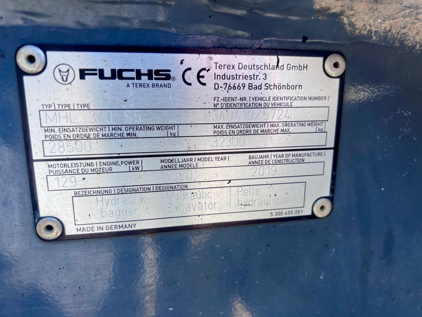 Used 2019 Fuchs MHL340F For Sale