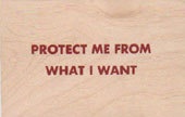 Protect Me From What I Want Wooden Postcard