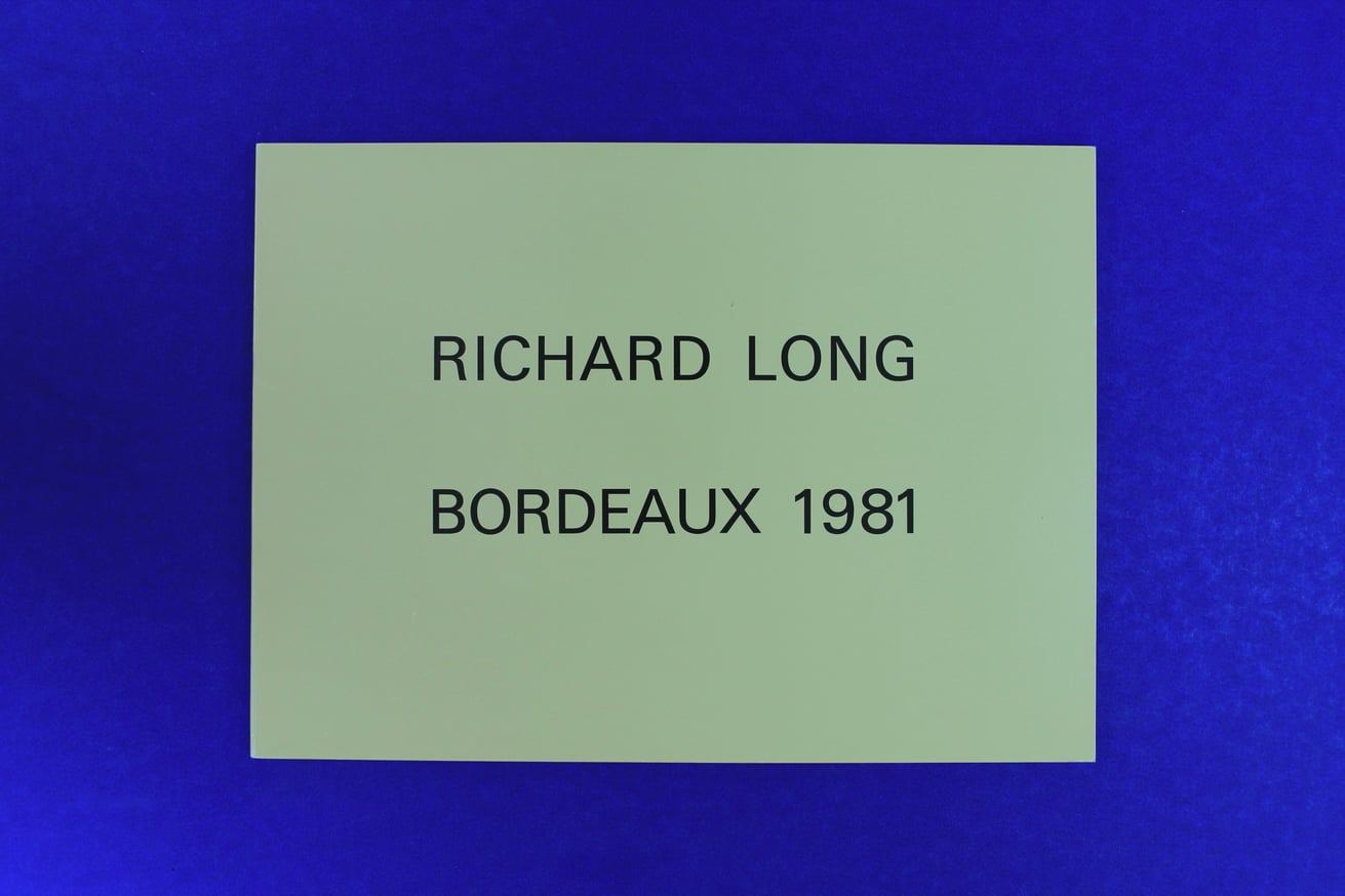 Richard Long Bordeaux 1981 Printed Matter