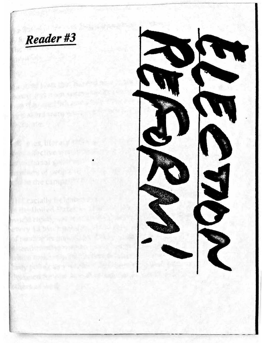 Election Reform zine