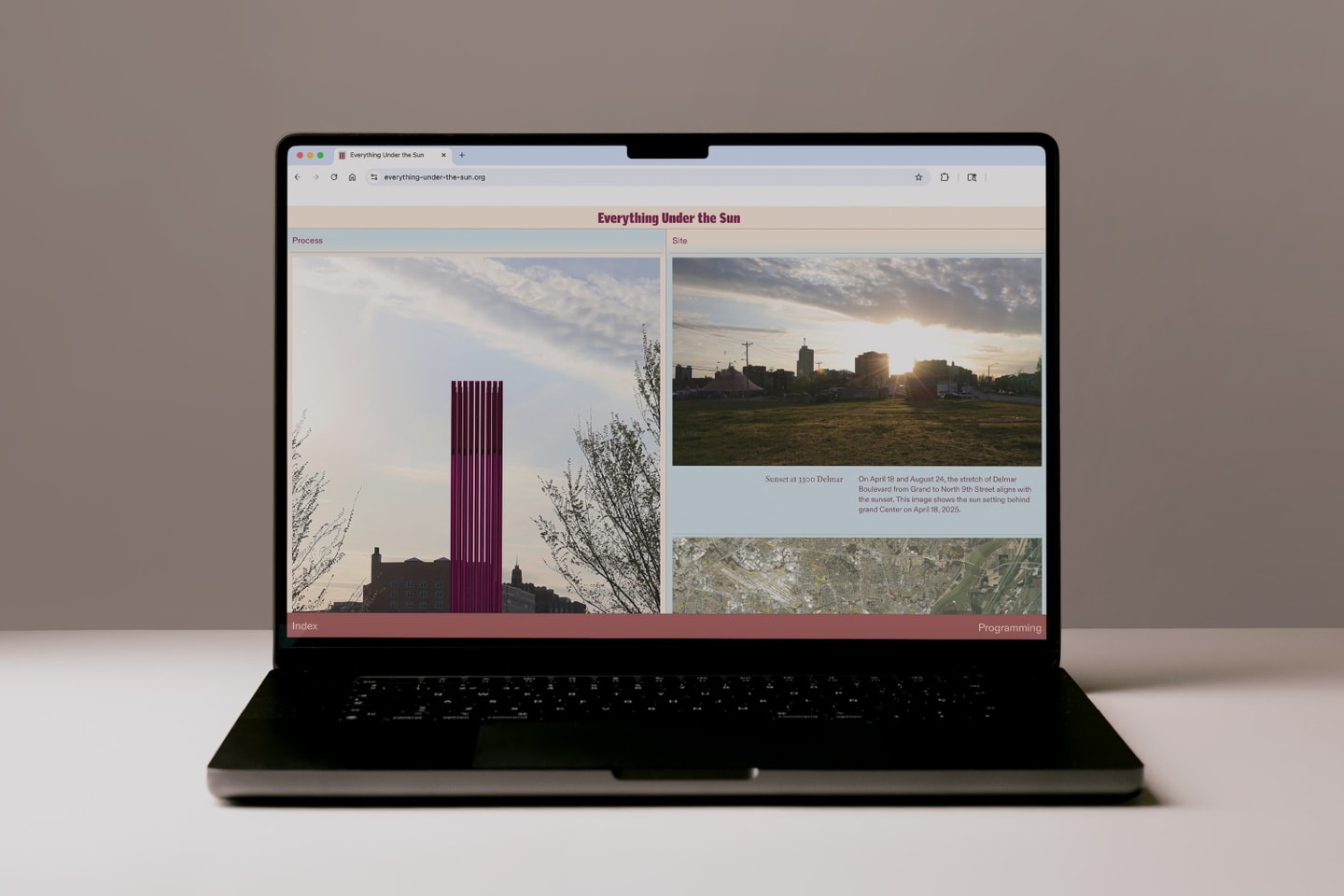 website design for Everything Under the Sun