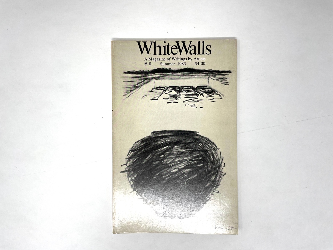 WhiteWalls : A Magazine of Writings by Artists thumbnail 1