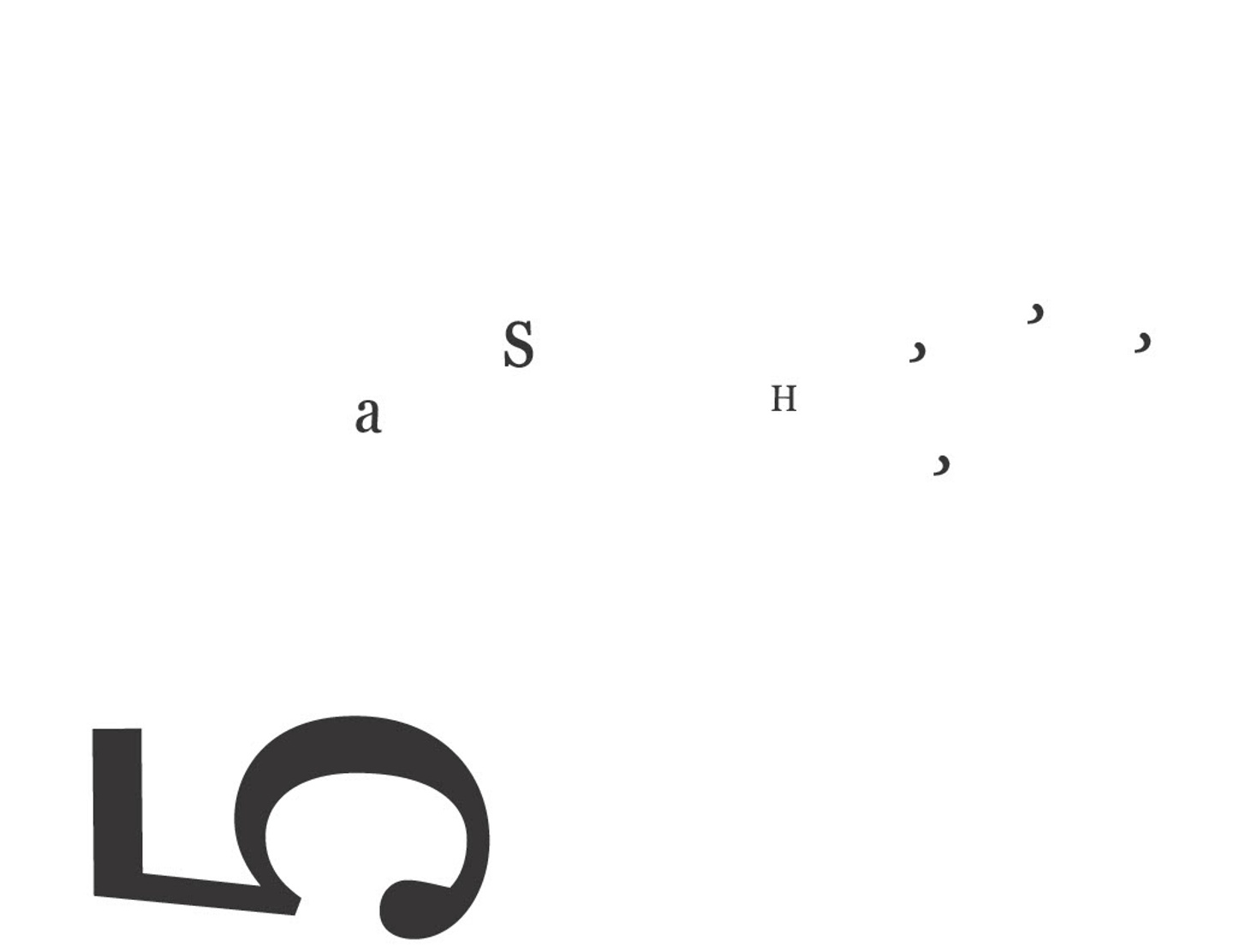 Letterform in layout