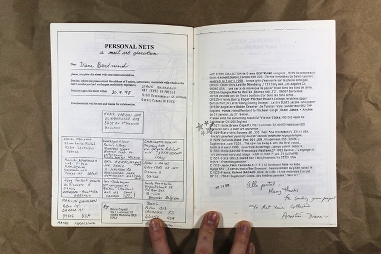 Personal Nets : A Mail Art Operation, Document 1, 10.98 thumbnail 2