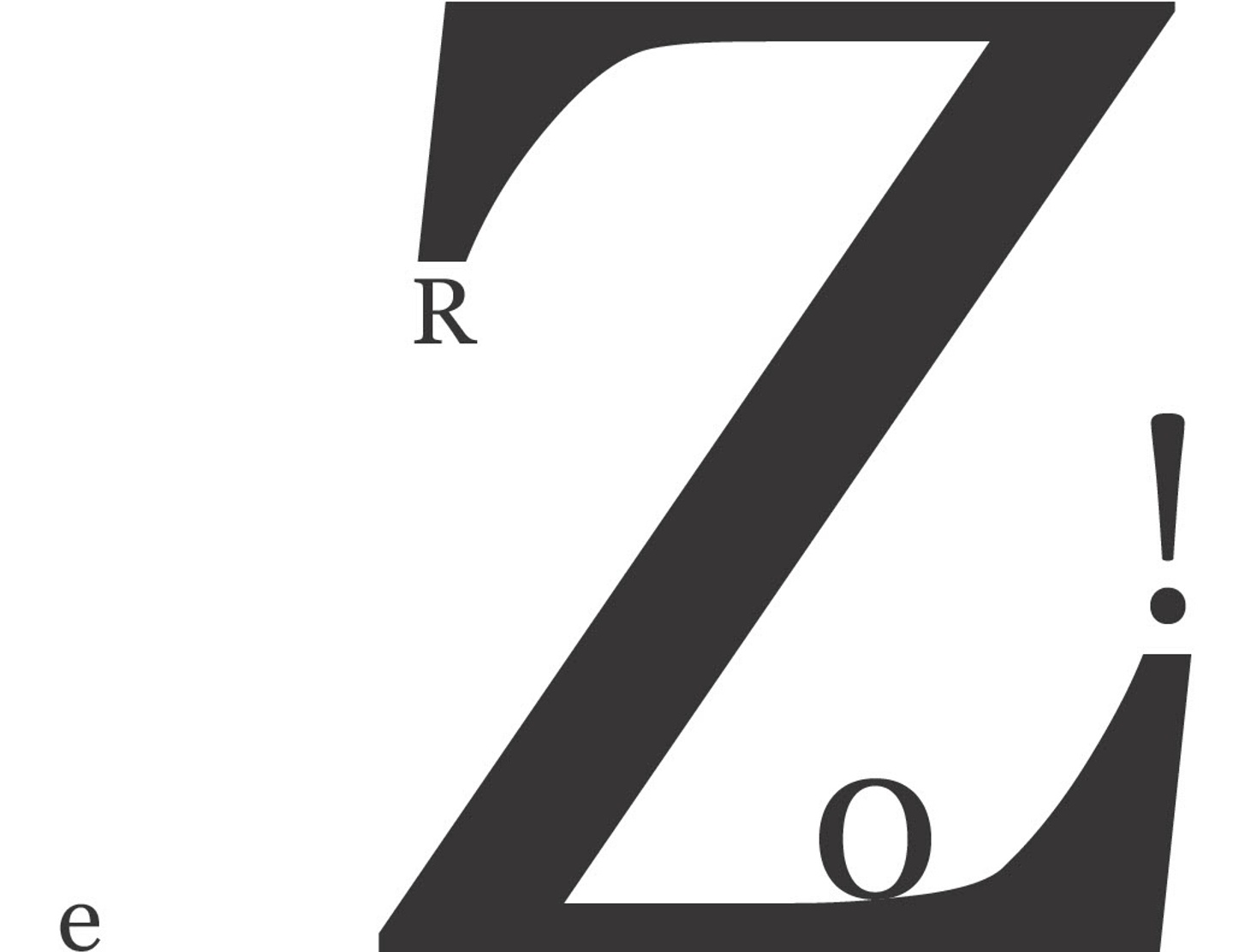 Letterform in layout