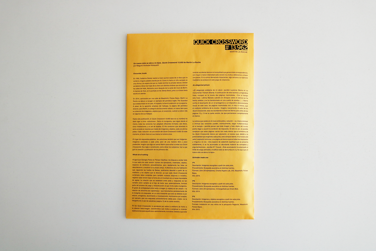 Martin La Roche Contreras - Quick Crossword Nº13,692 Vol 11 ...