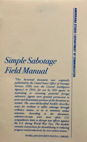 Simple Sabotage Field Manual