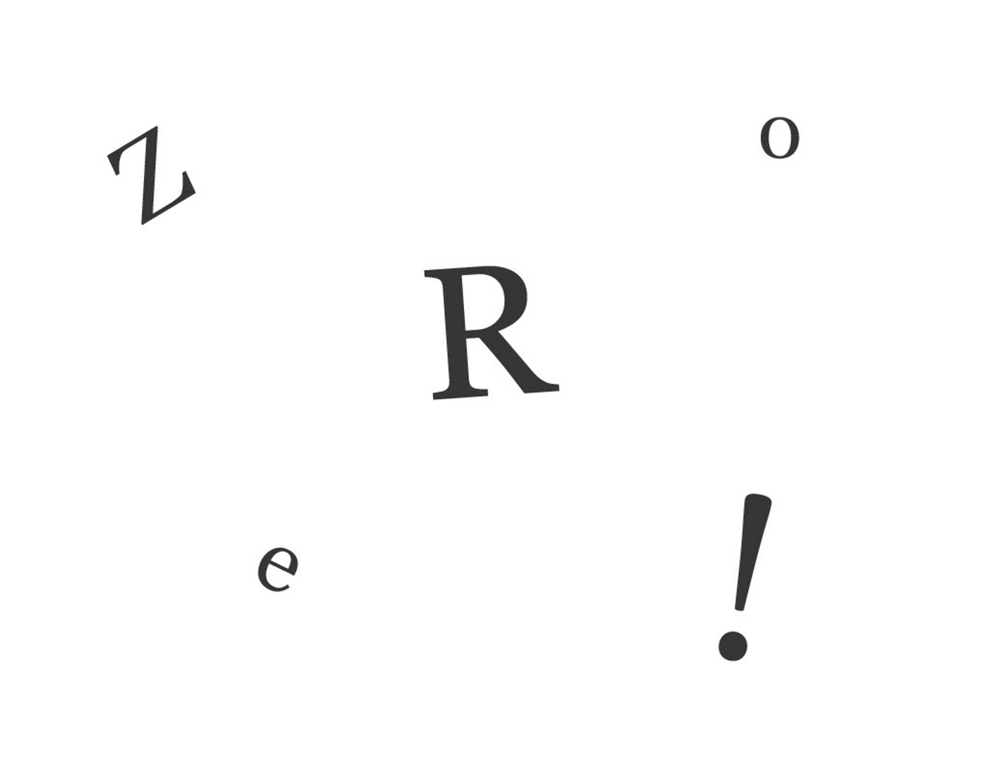 Letterform in layout