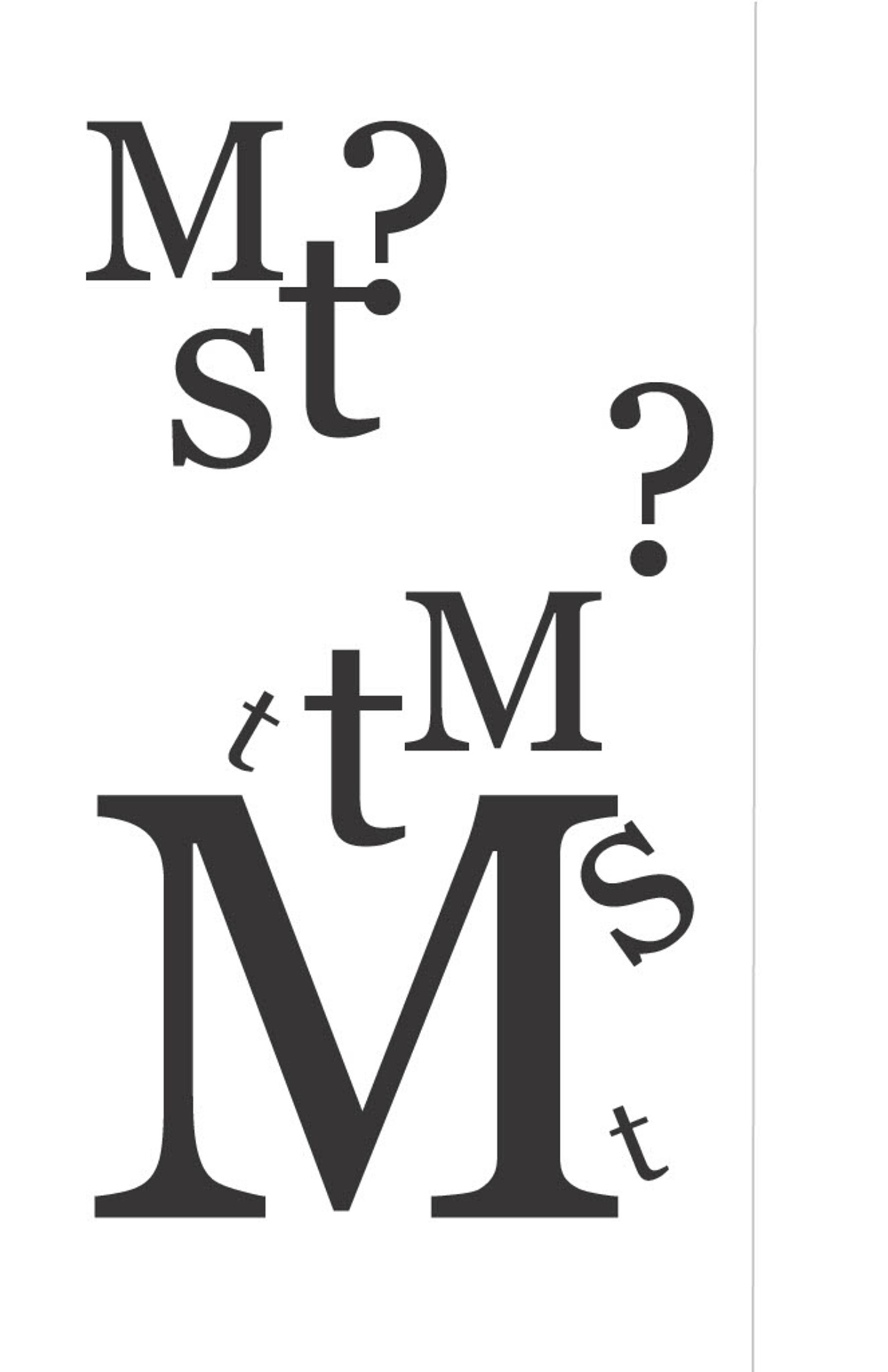 Letterform in layout