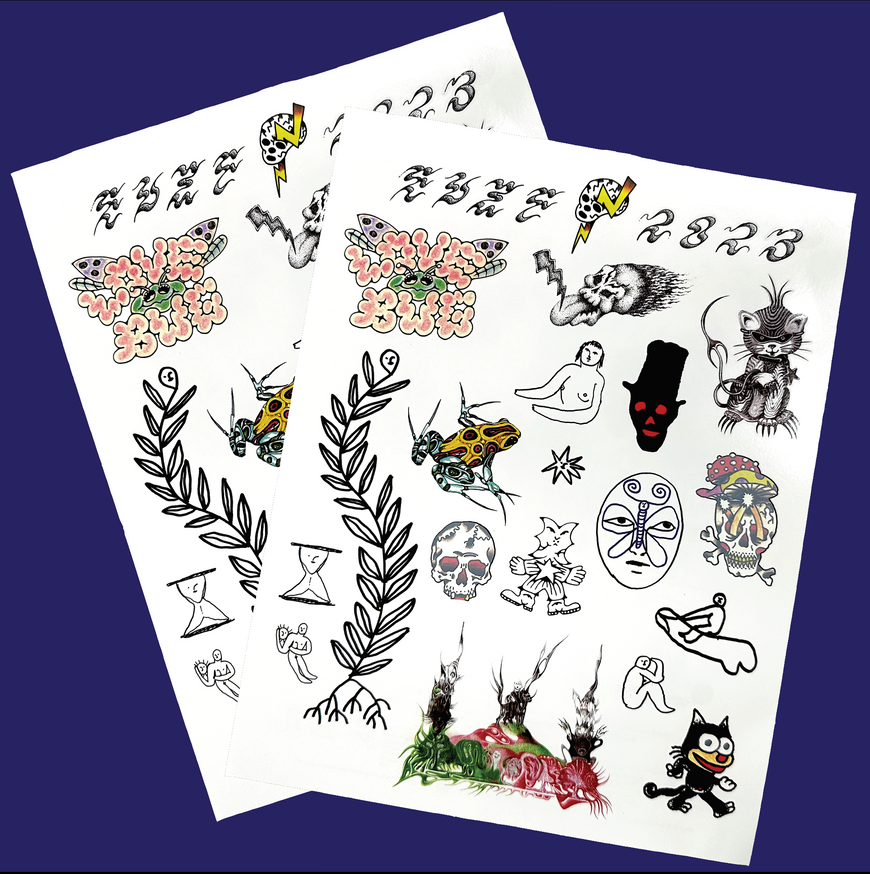 EVZF 2023 Temporary Tattoos — two sheets 