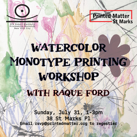 Watercolor Monotype Printing with Robert Blackburn Printmaking Workshop