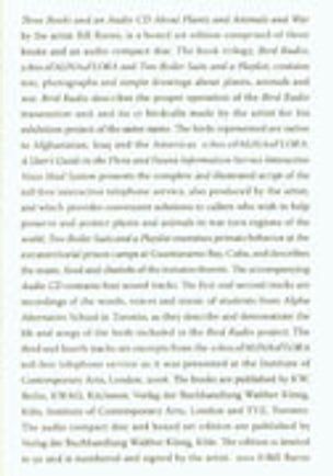 Three Books And An Audio CD About Plants And Animals And War