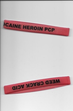 Cocaine Heroin PCP Weed Crack Acid Bracelet