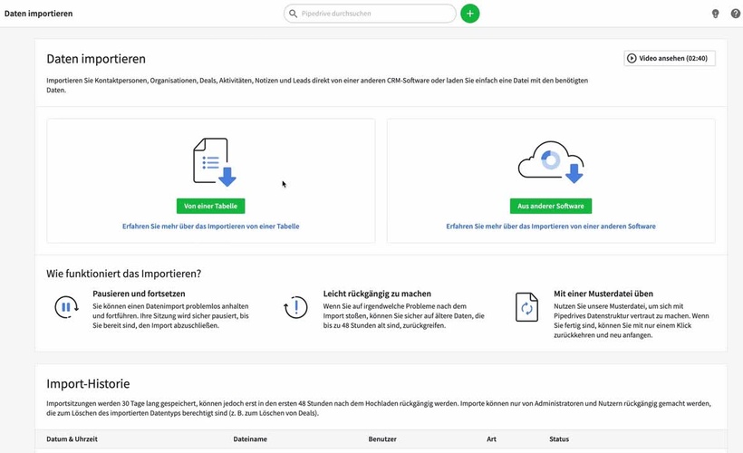 Datenimport leicht gemacht