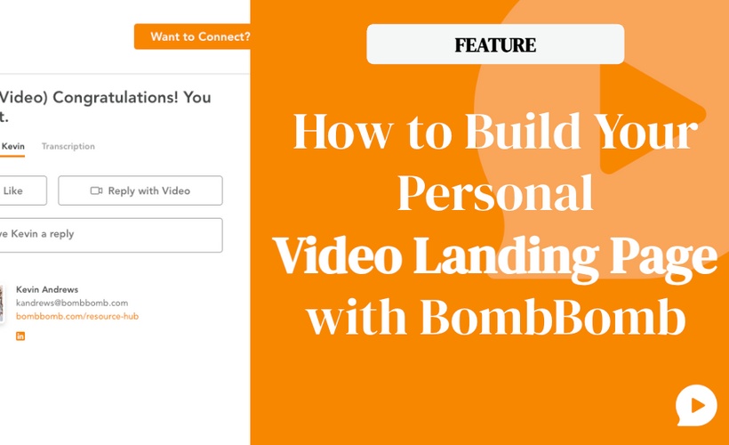 How to Build Your Personal Video Landing Page with BombBomb