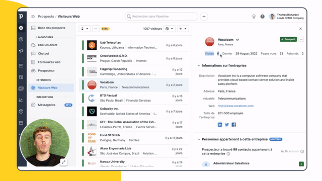 Optimiser la prospection B2B avec Visiteurs Web : identifiez les prospects parmi vos visiteurs 