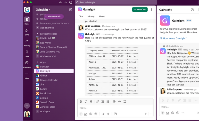 Introducing Gainsight's AI Agent in Slack 