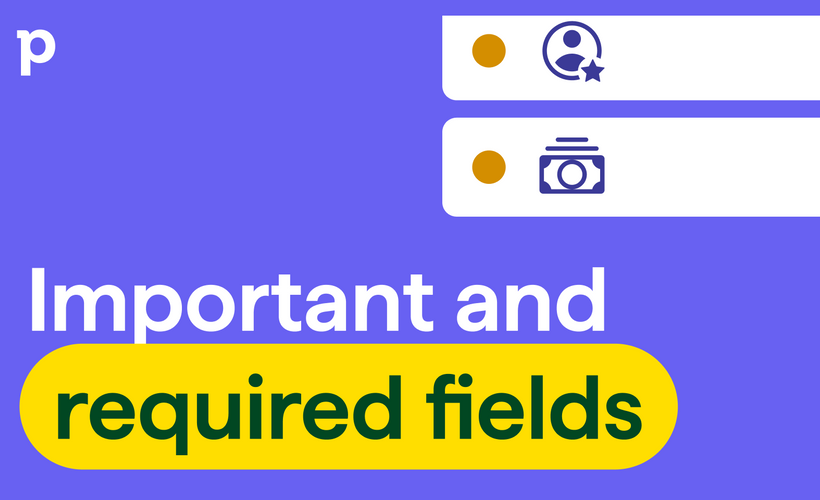 Important and required fields