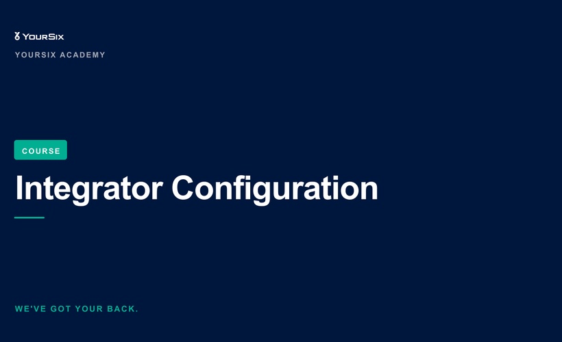 Integrator Configuration Fundamentals