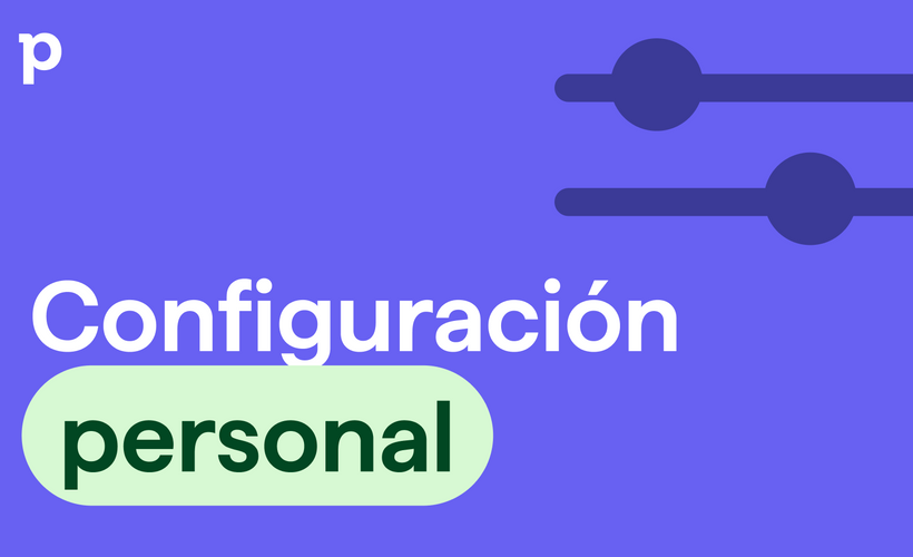 Personaliza tu cuenta en la configuración personal