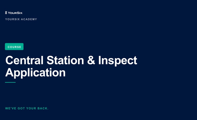 Central Station & Inspect Application Fundamentals